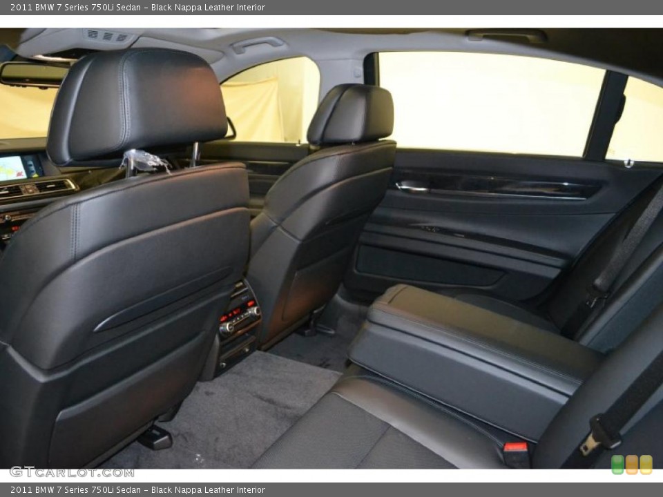 Black Nappa Leather Interior Photo for the 2011 BMW 7 Series 750Li Sedan #49487046
