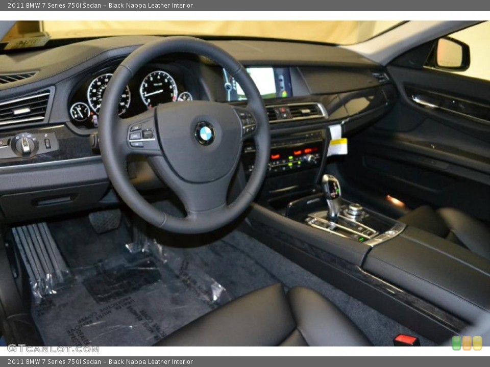 Black Nappa Leather Interior Photo for the 2011 BMW 7 Series 750i Sedan #49487790