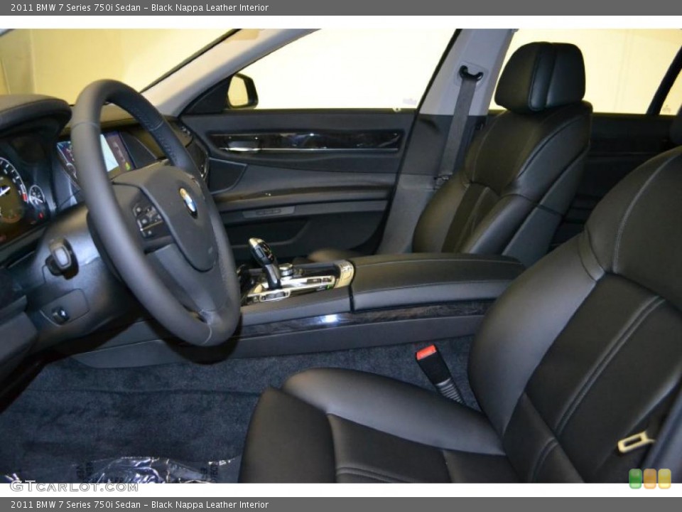 Black Nappa Leather Interior Photo for the 2011 BMW 7 Series 750i Sedan #49487805
