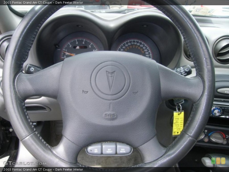 Dark Pewter Interior Steering Wheel for the 2003 Pontiac Grand Am GT Coupe #49488237