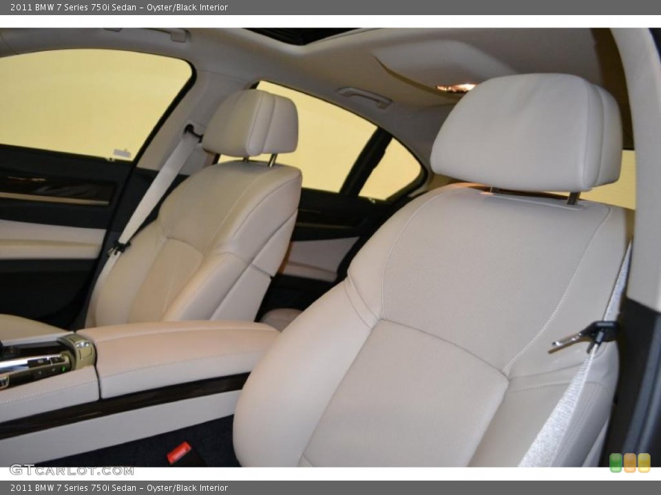 Oyster/Black Interior Photo for the 2011 BMW 7 Series 750i Sedan #49488633