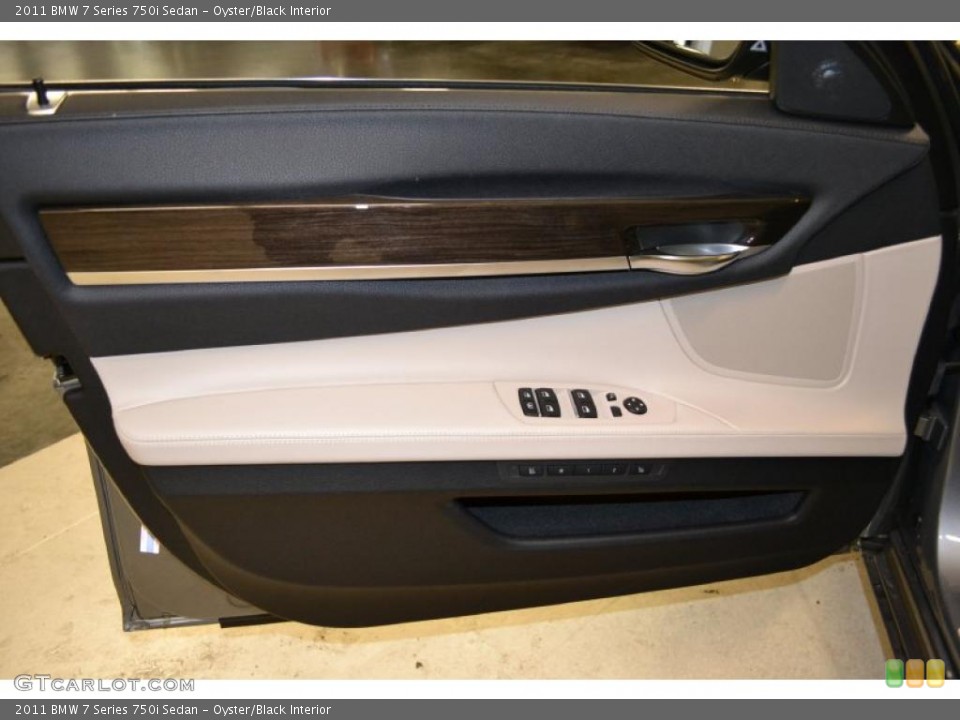Oyster/Black Interior Door Panel for the 2011 BMW 7 Series 750i Sedan #49488663
