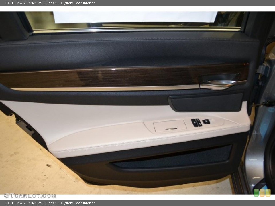 Oyster/Black Interior Door Panel for the 2011 BMW 7 Series 750i Sedan #49488726