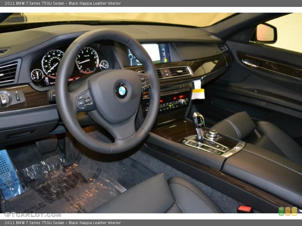 Black Nappa Leather Interior Photo for the 2011 BMW 7 Series 750Li Sedan #49489425