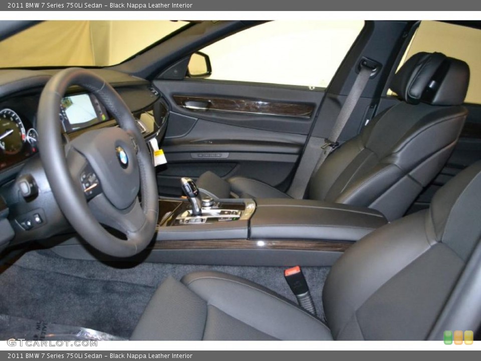 Black Nappa Leather Interior Photo for the 2011 BMW 7 Series 750Li Sedan #49489440