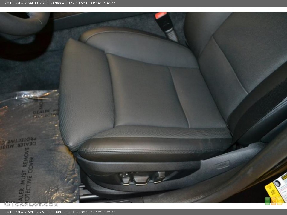 Black Nappa Leather Interior Photo for the 2011 BMW 7 Series 750Li Sedan #49489452