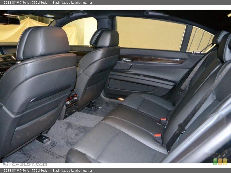 Black Nappa Leather Interior Photo for the 2011 BMW 7 Series 750Li Sedan #49489482