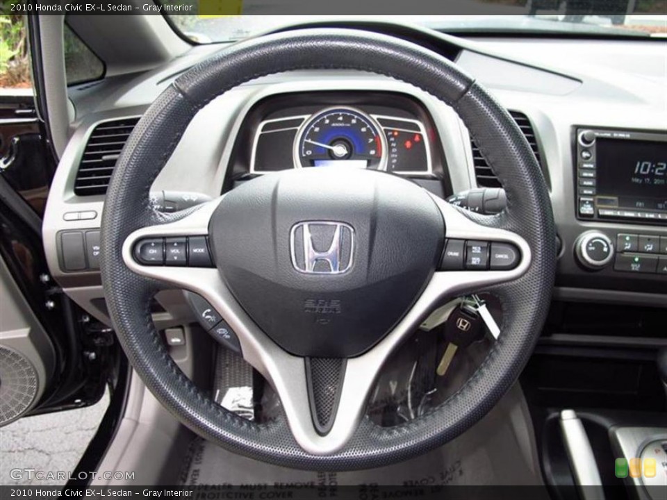 Gray Interior Steering Wheel for the 2010 Honda Civic EX-L Sedan #49489692