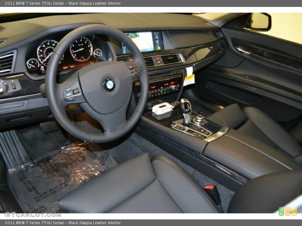 Black Nappa Leather Interior Photo for the 2011 BMW 7 Series 750Li Sedan #49489818