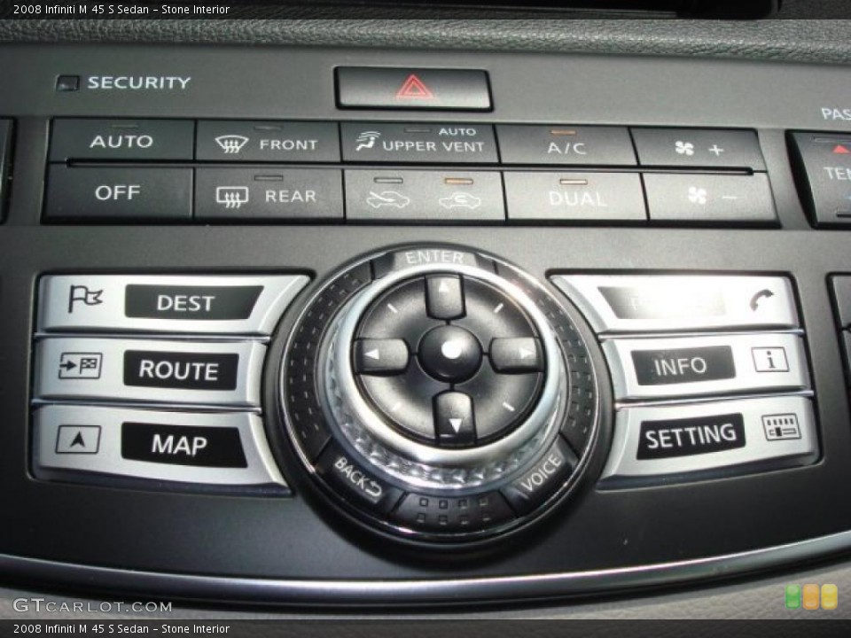 Stone Interior Controls for the 2008 Infiniti M 45 S Sedan #49490685