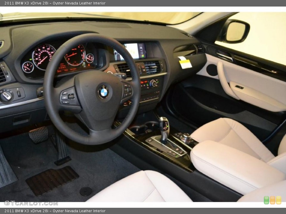 Oyster Nevada Leather Interior Photo for the 2011 BMW X3 xDrive 28i #49491327