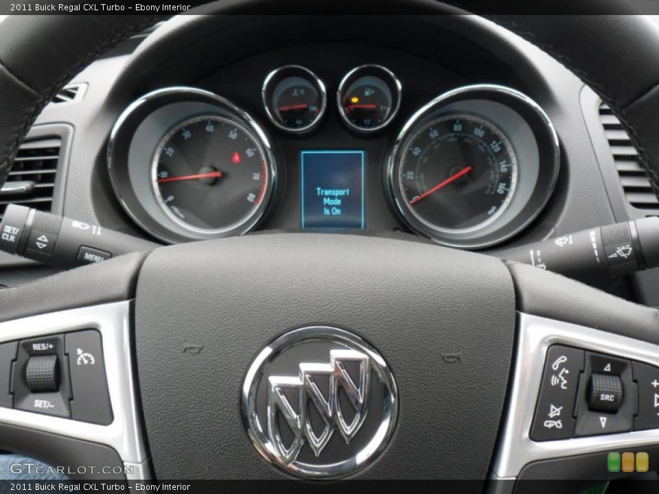 Ebony Interior Steering Wheel for the 2011 Buick Regal CXL Turbo #49495563