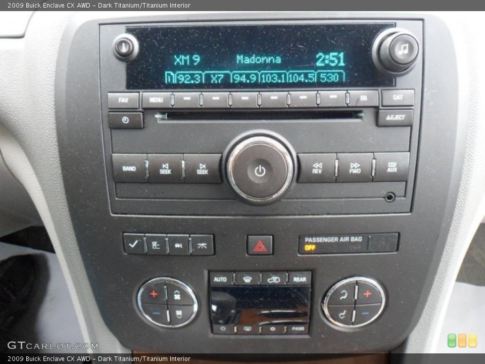 Dark Titanium/Titanium Interior Controls for the 2009 Buick Enclave CX AWD #49495860
