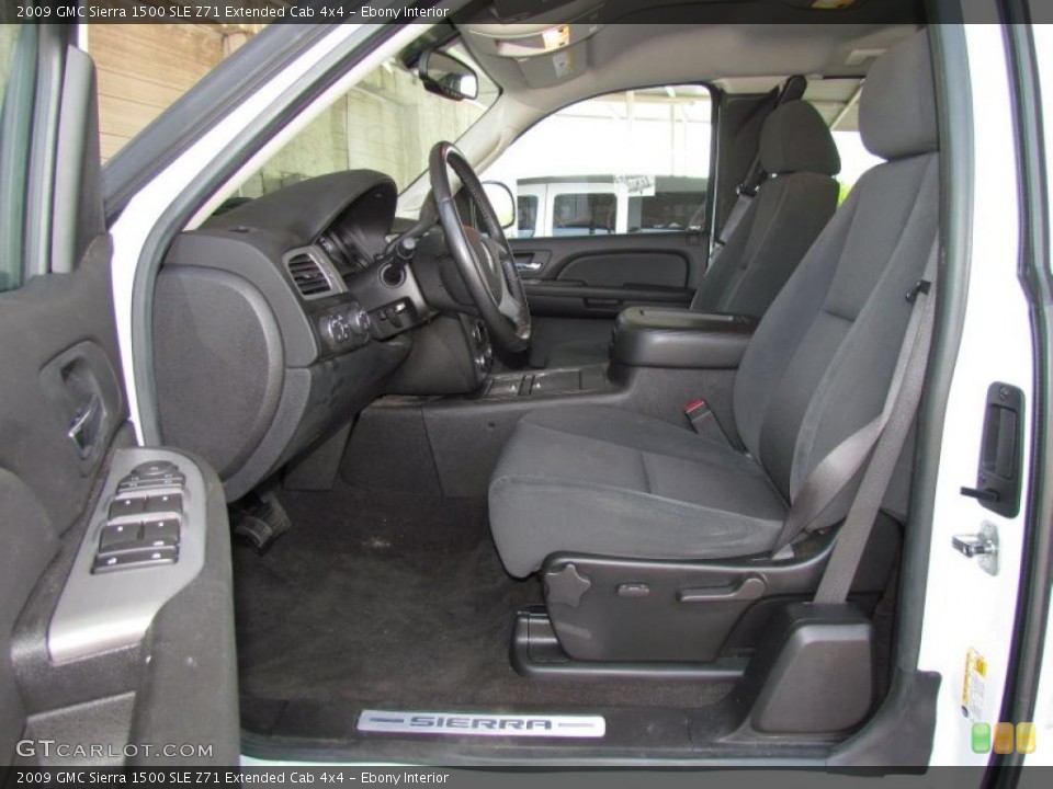 Ebony Interior Photo for the 2009 GMC Sierra 1500 SLE Z71 Extended Cab 4x4 #49497192
