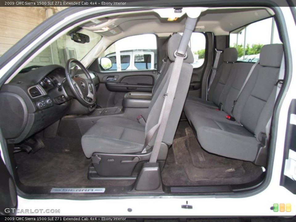 Ebony Interior Photo for the 2009 GMC Sierra 1500 SLE Z71 Extended Cab 4x4 #49497207