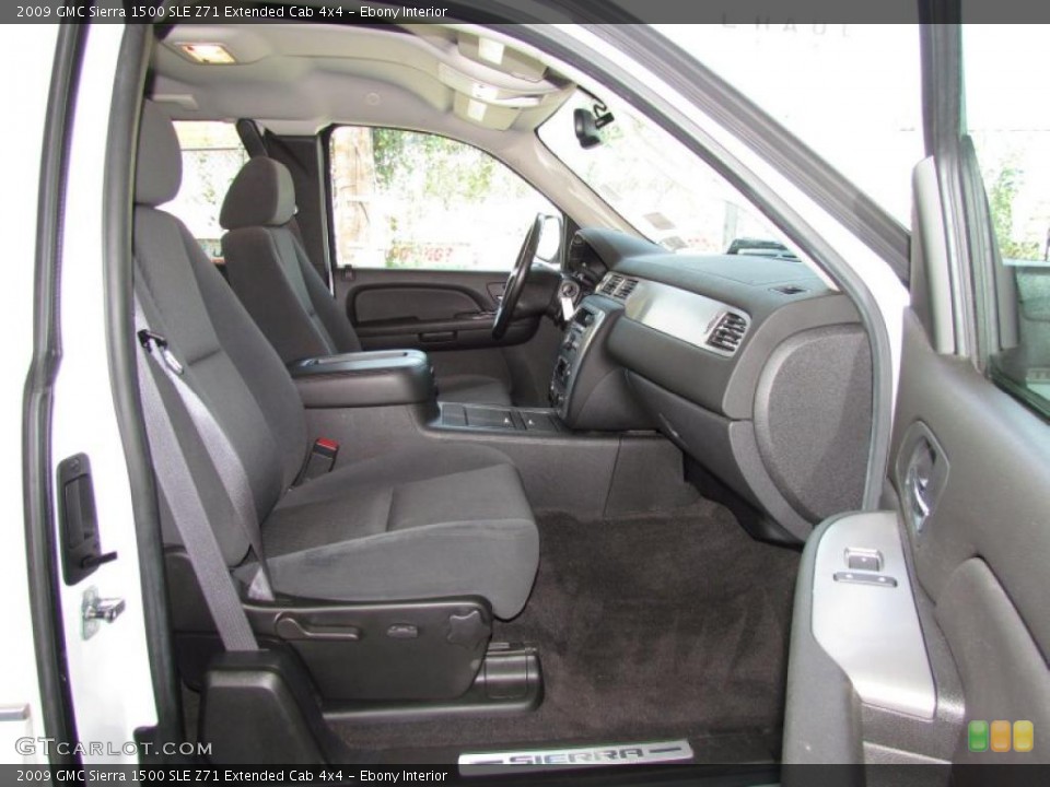 Ebony Interior Photo for the 2009 GMC Sierra 1500 SLE Z71 Extended Cab 4x4 #49497222