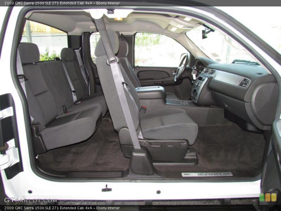 Ebony Interior Photo for the 2009 GMC Sierra 1500 SLE Z71 Extended Cab 4x4 #49497249