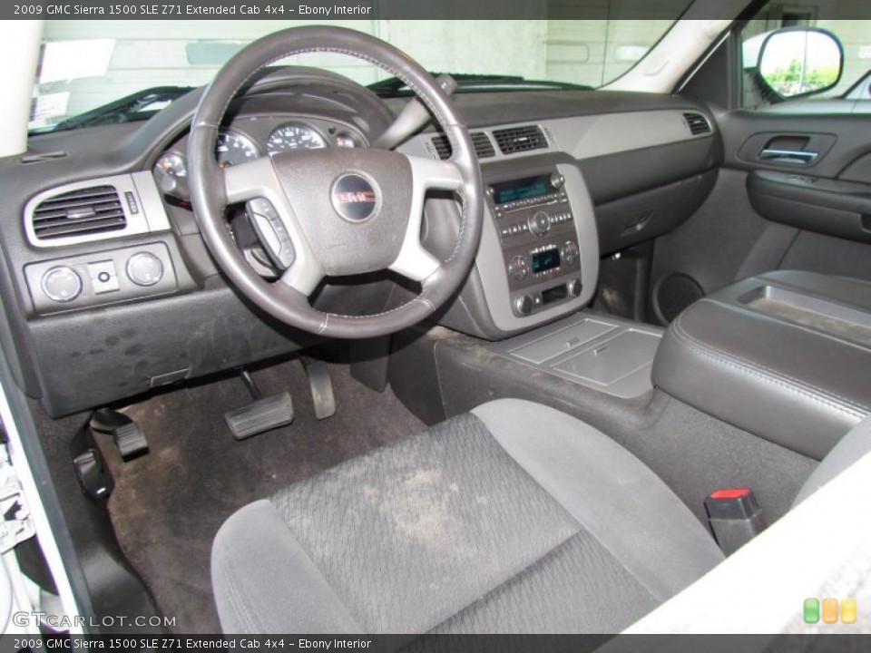 Ebony Interior Photo for the 2009 GMC Sierra 1500 SLE Z71 Extended Cab 4x4 #49497279