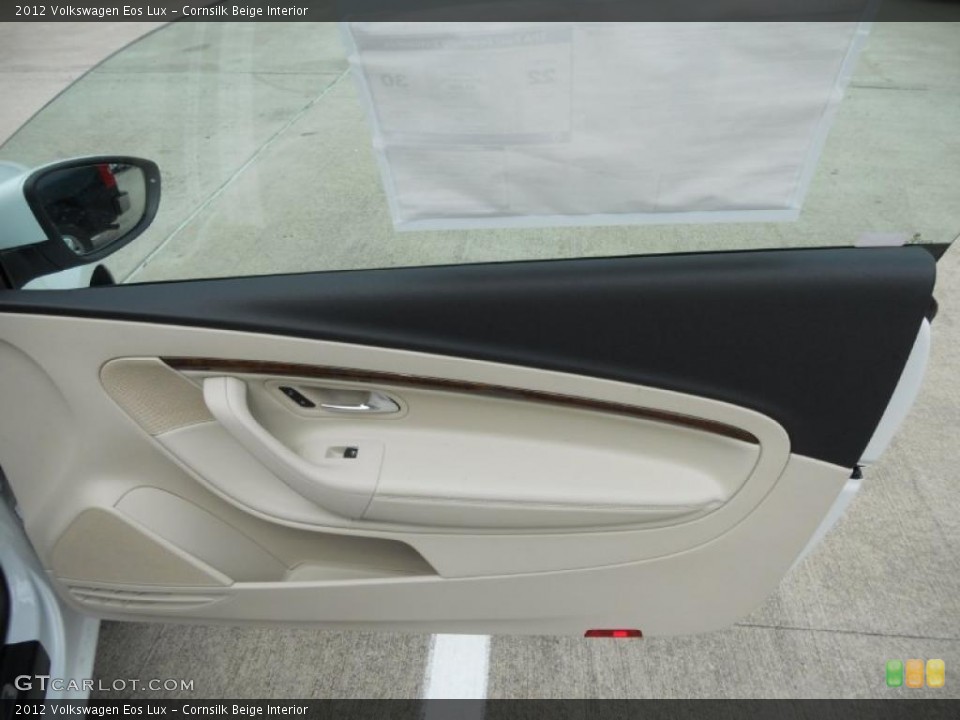 Cornsilk Beige Interior Door Panel for the 2012 Volkswagen Eos Lux #49498560