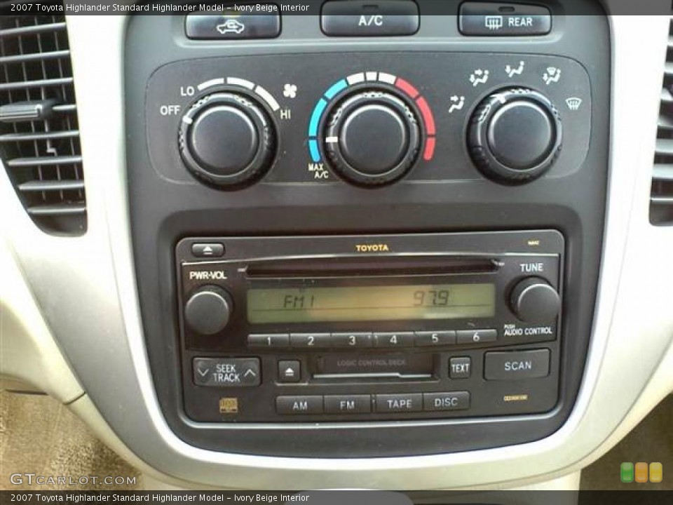 Ivory Beige Interior Controls for the 2007 Toyota Highlander  #49498752