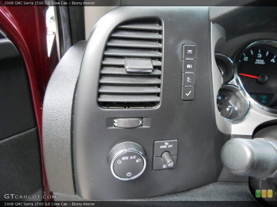 Ebony Interior Controls for the 2008 GMC Sierra 1500 SLE Crew Cab #49500069