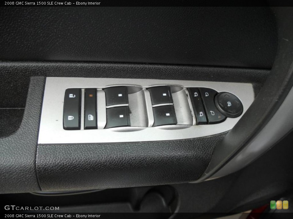 Ebony Interior Controls for the 2008 GMC Sierra 1500 SLE Crew Cab #49500084