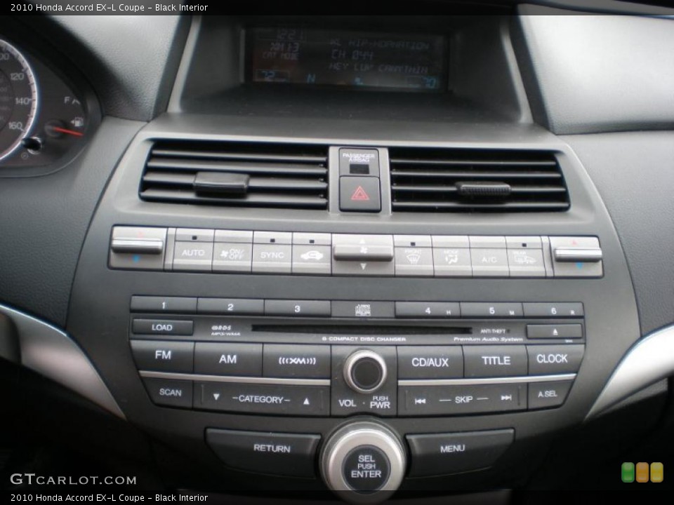 Black Interior Controls for the 2010 Honda Accord EX-L Coupe #49500192