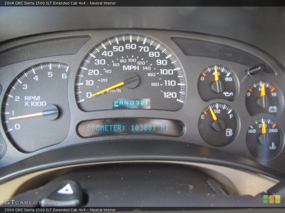 Neutral Interior Gauges for the 2004 GMC Sierra 1500 SLT Extended Cab 4x4 #49502367