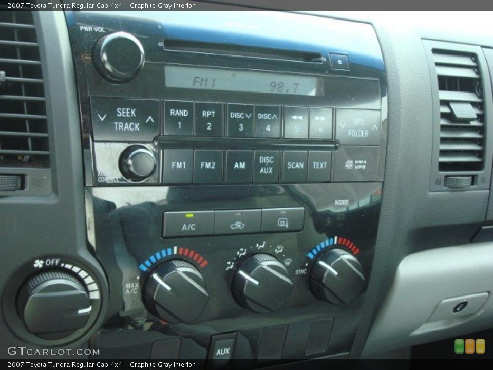 Graphite Gray Interior Controls for the 2007 Toyota Tundra Regular Cab 4x4 #49502592