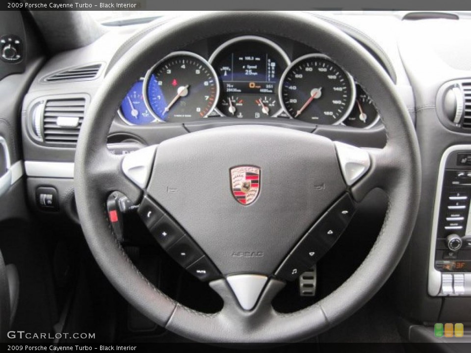 Black Interior Steering Wheel for the 2009 Porsche Cayenne Turbo #49506531