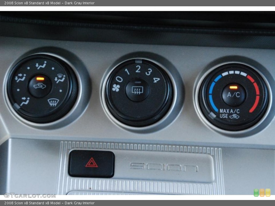 Dark Gray Interior Controls for the 2008 Scion xB  #49509201