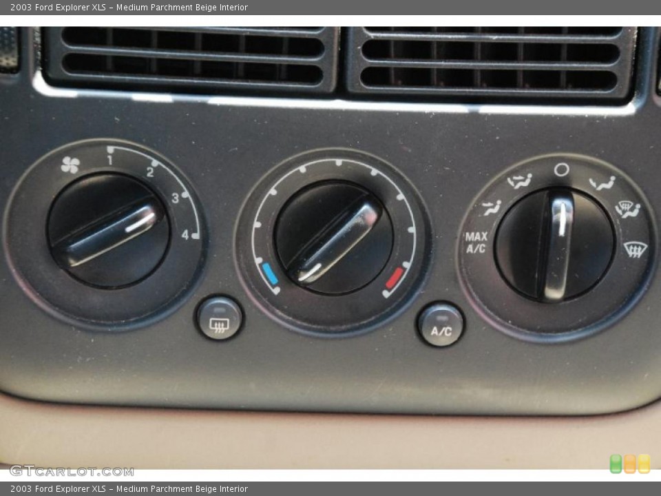 Medium Parchment Beige Interior Controls for the 2003 Ford Explorer XLS #49511130