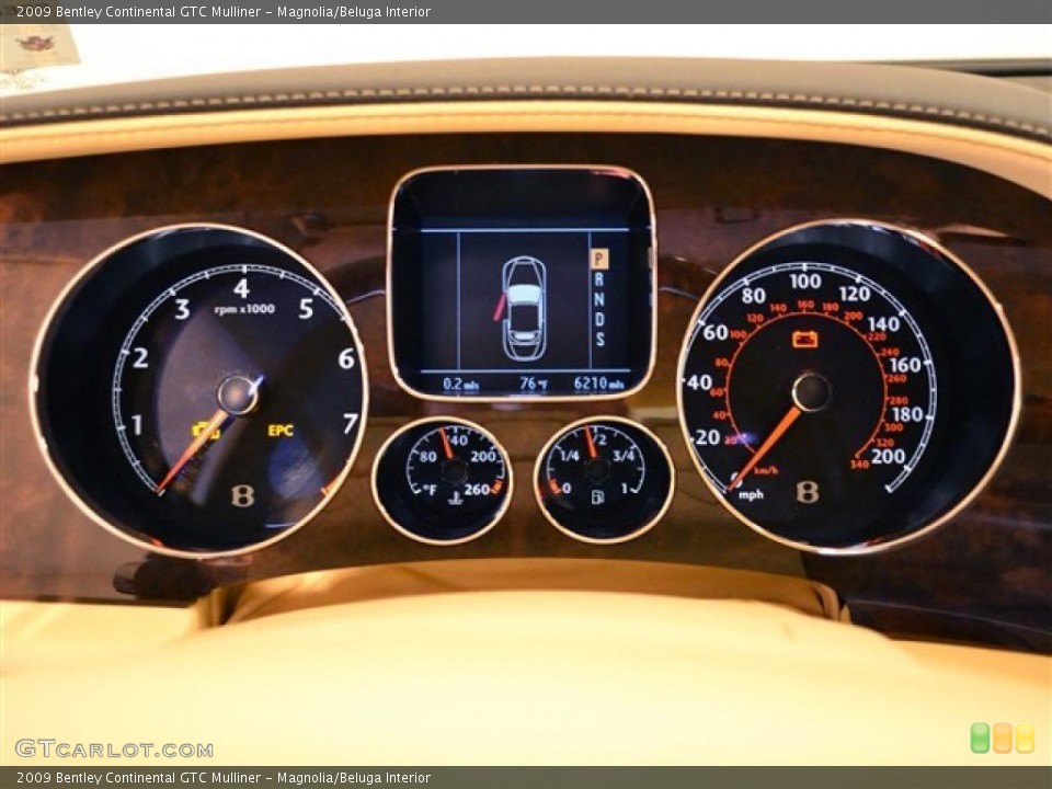 Magnolia/Beluga Interior Gauges for the 2009 Bentley Continental GTC Mulliner #49515560
