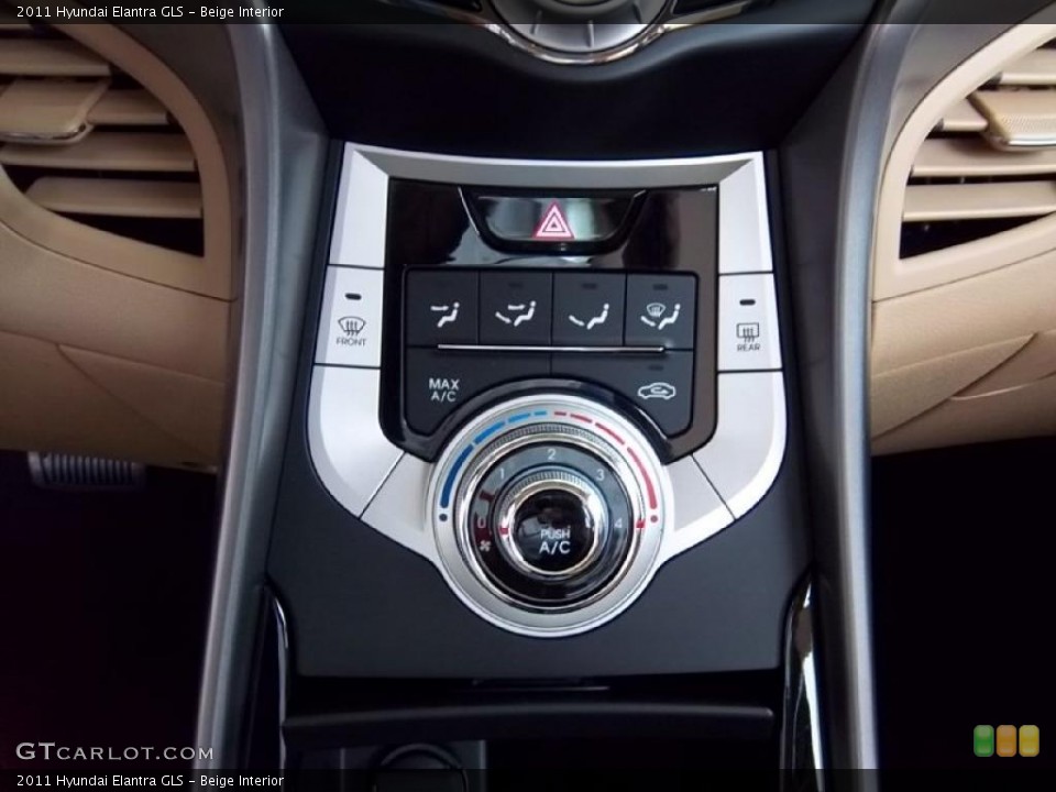 Beige Interior Controls for the 2011 Hyundai Elantra GLS #49517246