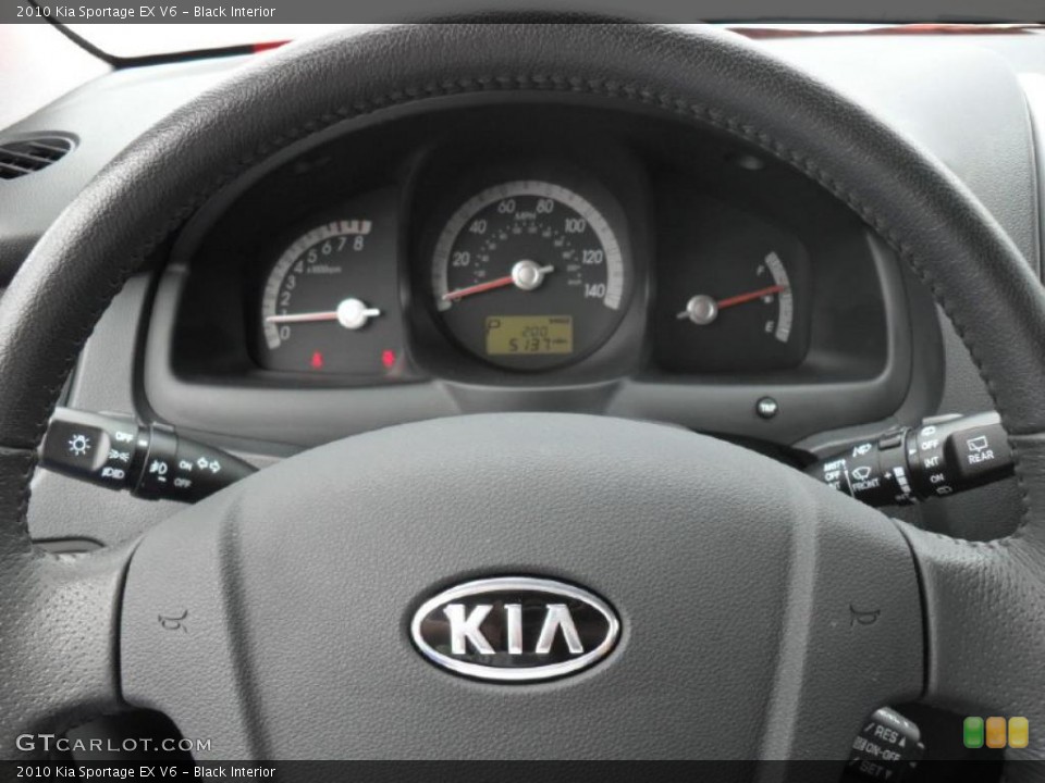 Black Interior Steering Wheel for the 2010 Kia Sportage EX V6 #49517588