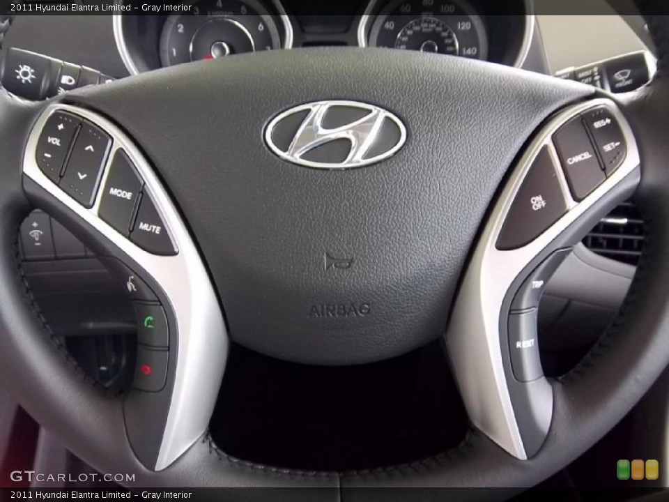 Gray Interior Steering Wheel for the 2011 Hyundai Elantra Limited #49517681
