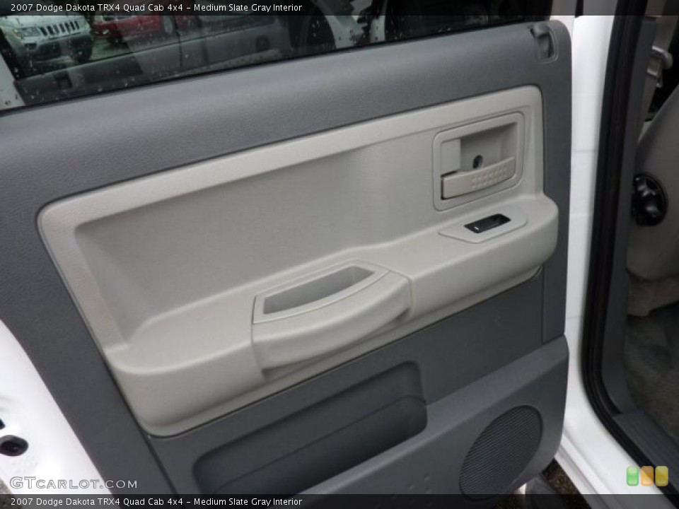 Medium Slate Gray Interior Door Panel for the 2007 Dodge Dakota TRX4 Quad Cab 4x4 #49517807