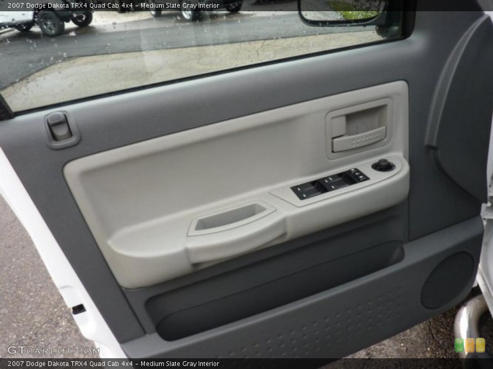 Medium Slate Gray Interior Door Panel for the 2007 Dodge Dakota TRX4 Quad Cab 4x4 #49517819
