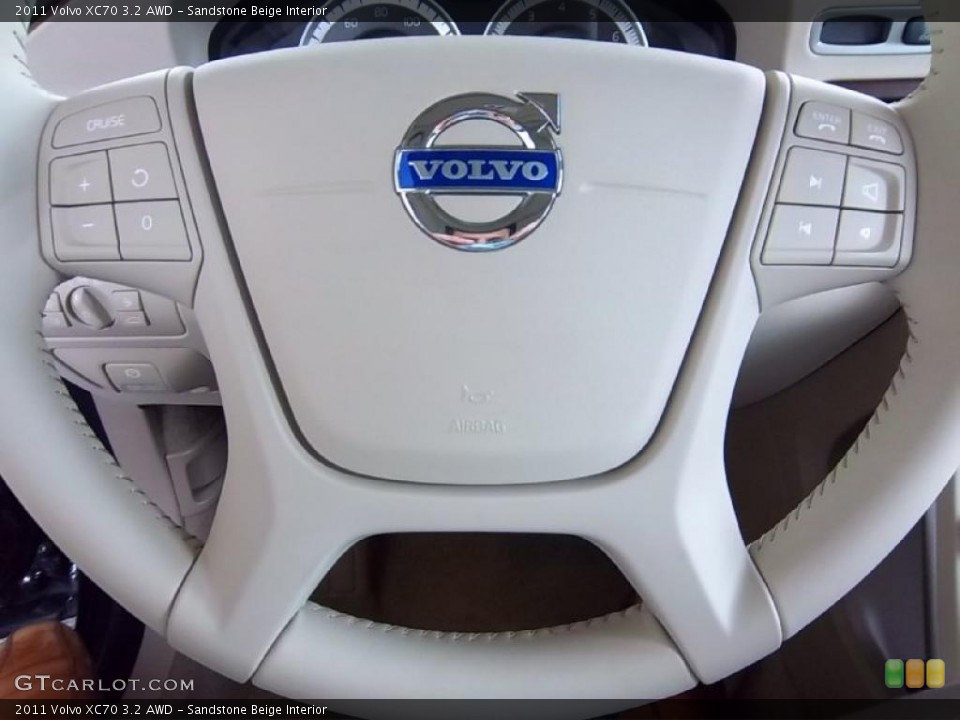 Sandstone Beige Interior Steering Wheel for the 2011 Volvo XC70 3.2 AWD #49518076