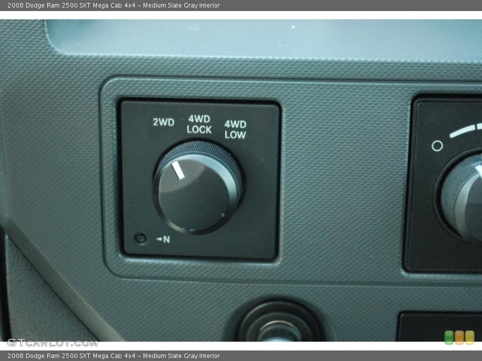 Medium Slate Gray Interior Controls for the 2008 Dodge Ram 2500 SXT Mega Cab 4x4 #49518956