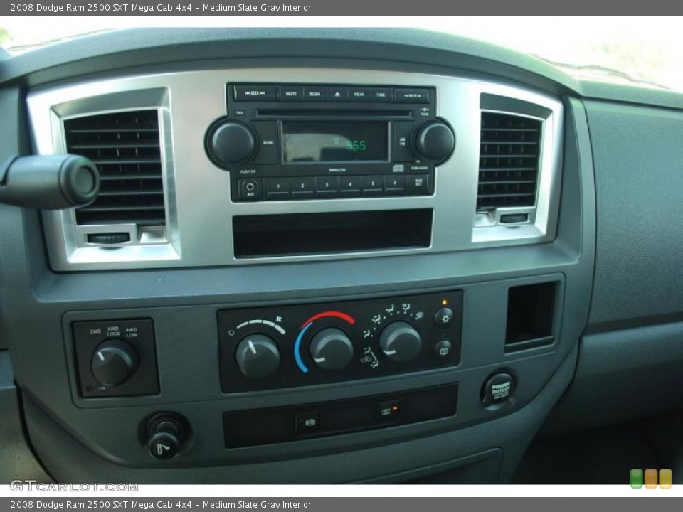 Medium Slate Gray Interior Controls for the 2008 Dodge Ram 2500 SXT Mega Cab 4x4 #49518971