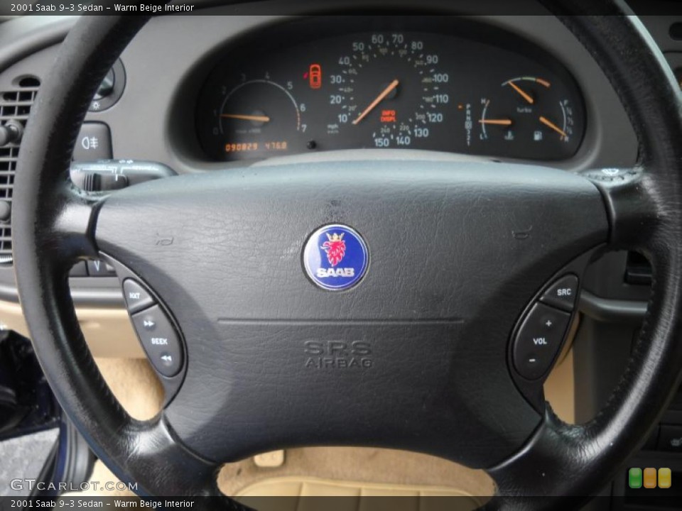 Warm Beige Interior Steering Wheel for the 2001 Saab 9-3 Sedan #49522088