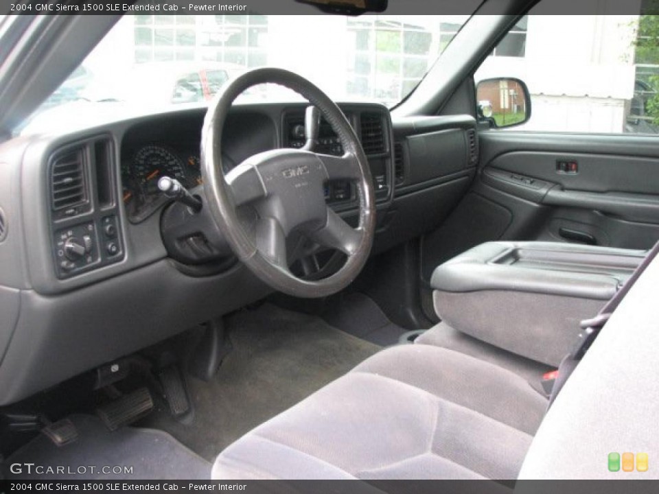 Pewter Interior Photo for the 2004 GMC Sierra 1500 SLE Extended Cab #49523306