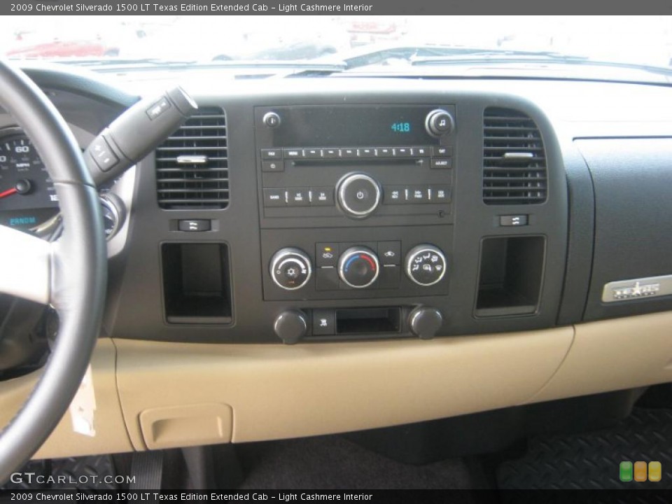 Light Cashmere Interior Controls for the 2009 Chevrolet Silverado 1500 LT Texas Edition Extended Cab #49524353