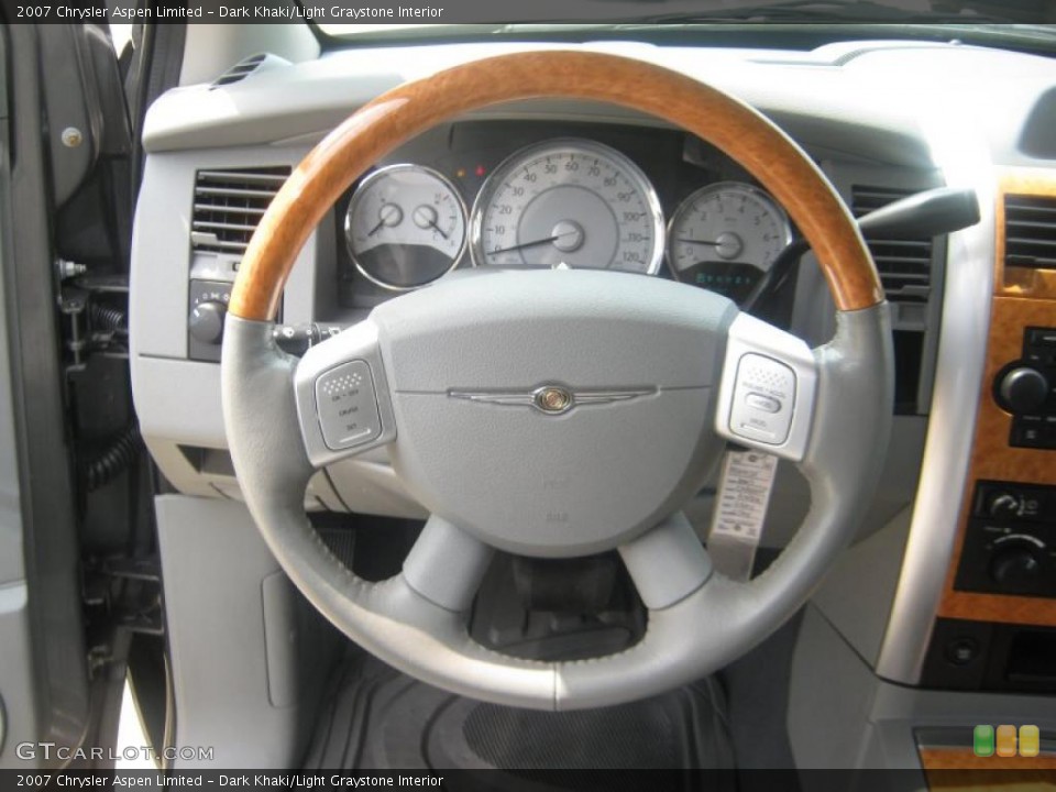 Dark Khaki/Light Graystone Interior Steering Wheel for the 2007 Chrysler Aspen Limited #49525793