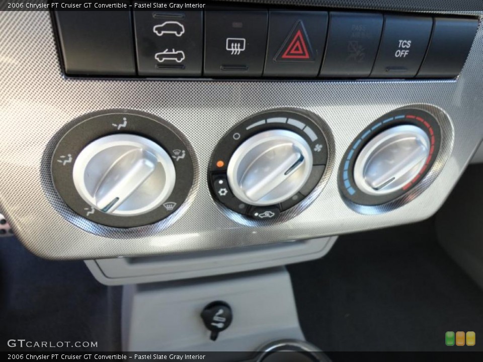 Pastel Slate Gray Interior Controls for the 2006 Chrysler PT Cruiser GT Convertible #49527812