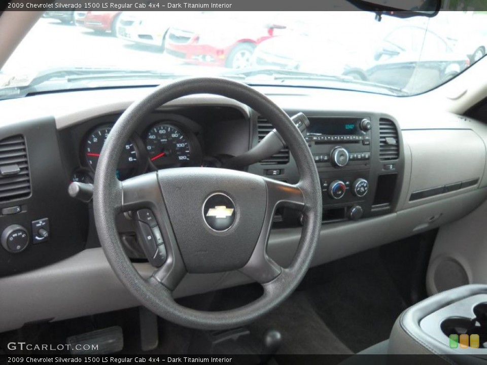 Dark Titanium Interior Dashboard for the 2009 Chevrolet Silverado 1500 LS Regular Cab 4x4 #49528660