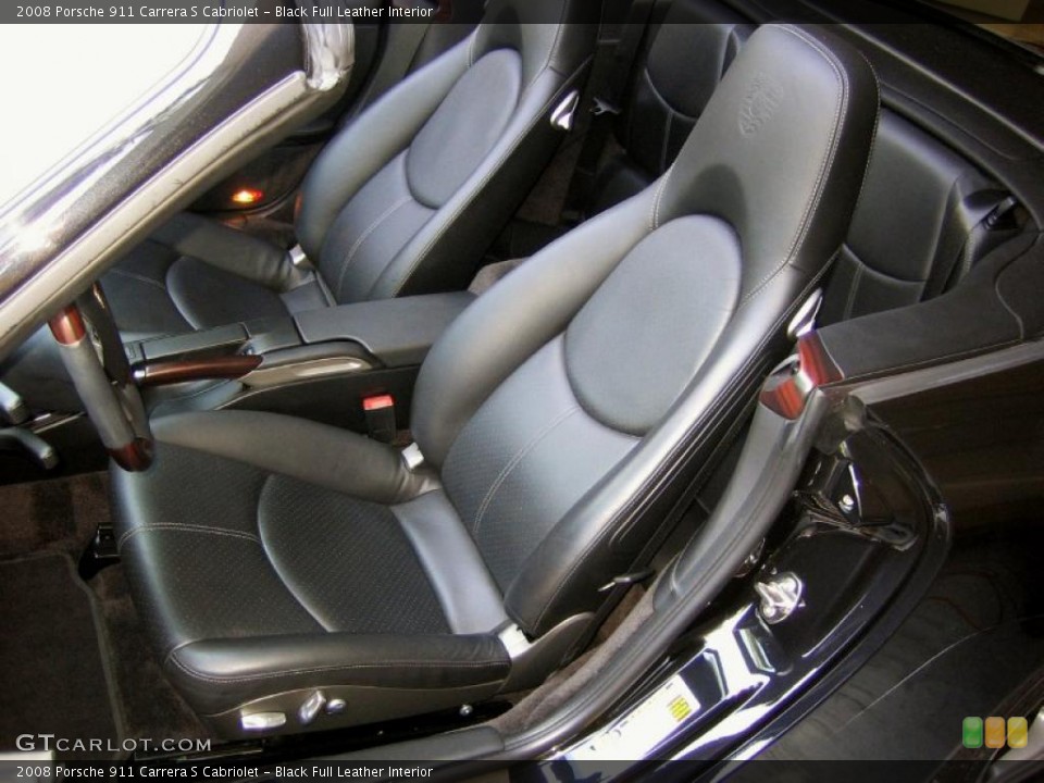 Black Full Leather Interior Photo for the 2008 Porsche 911 Carrera S Cabriolet #49530497