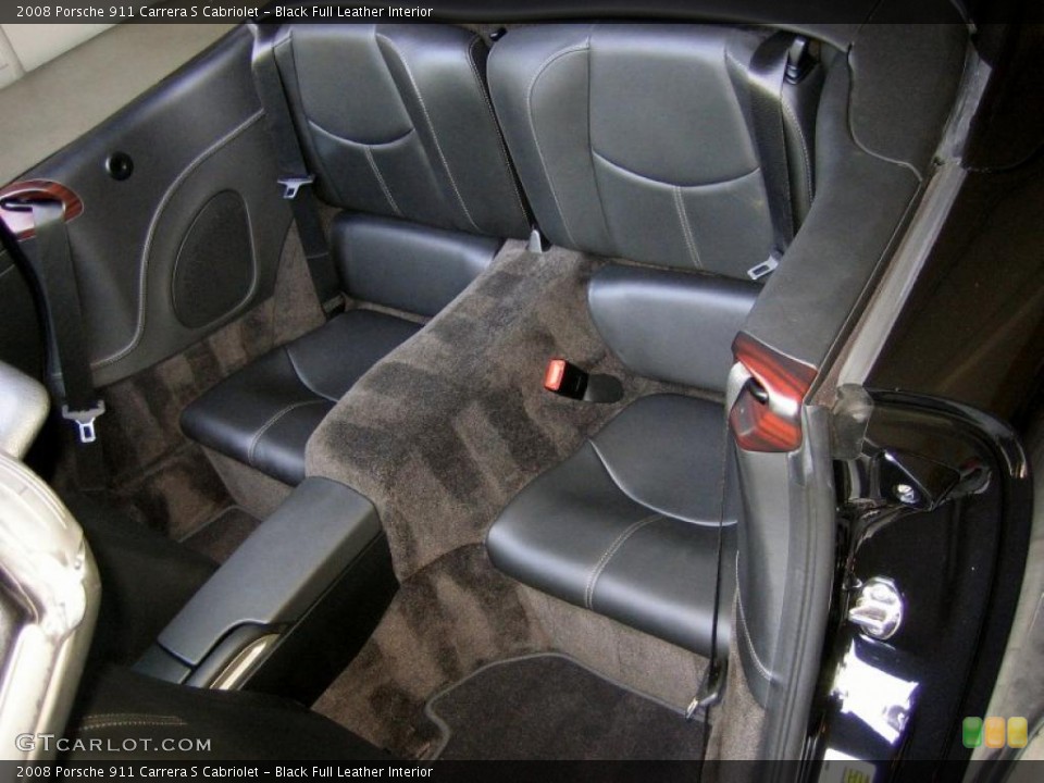 Black Full Leather Interior Photo for the 2008 Porsche 911 Carrera S Cabriolet #49530512