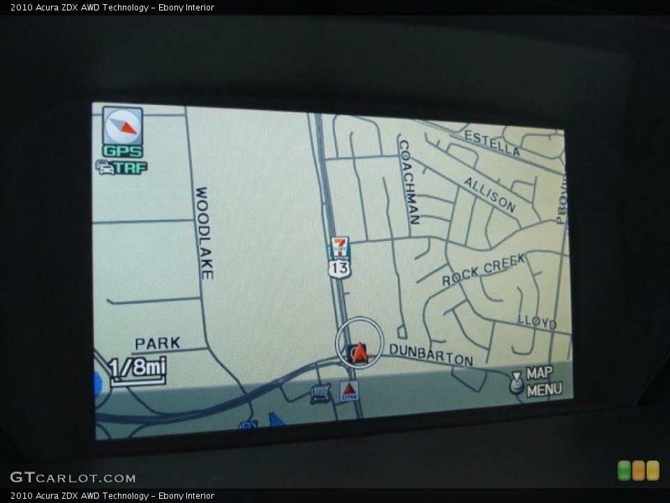 Ebony Interior Navigation for the 2010 Acura ZDX AWD Technology #49536626